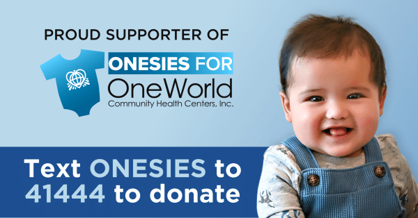 Text ONESIES to 41444 to donate