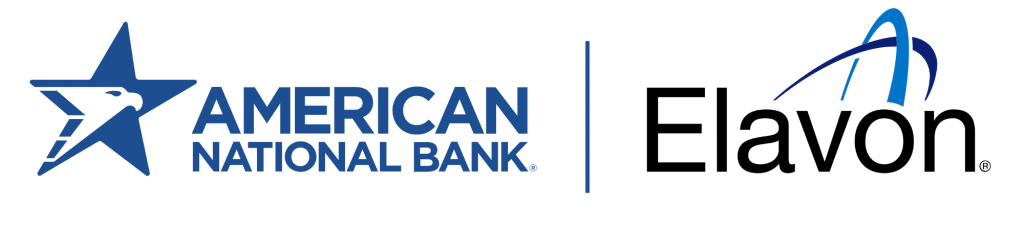 American National Bank logo and Elavon logo