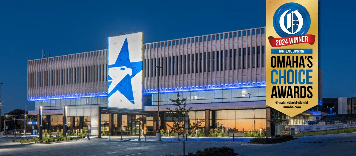 ANB headquarters with 2024 Omaha's Choice Awards winners badge