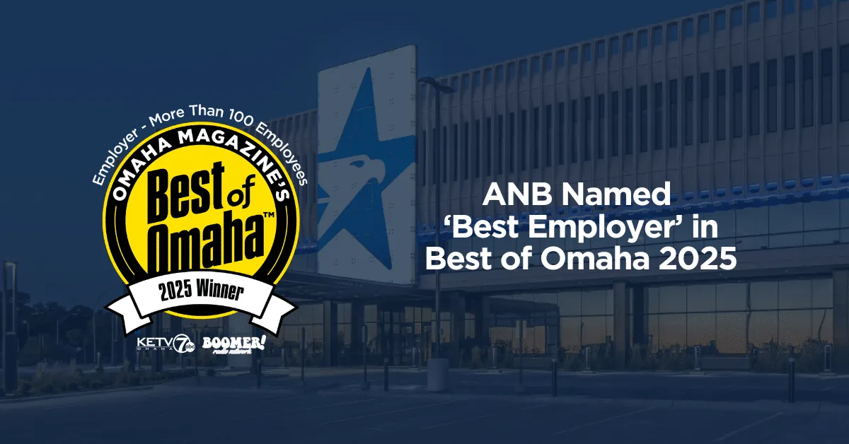 Best of Omaha logo. ANB Named 'Best Employer' in Best of Omaha 2025